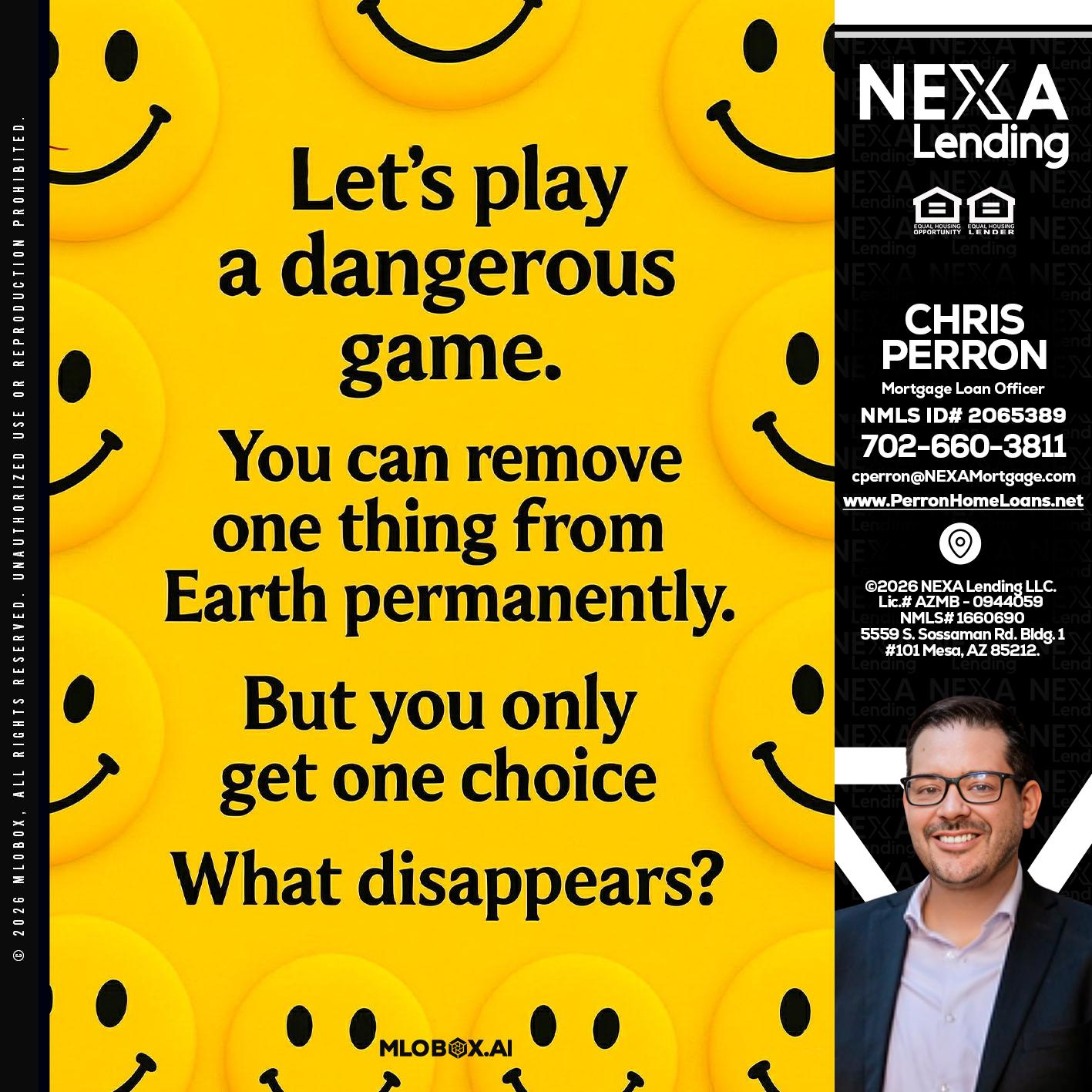 LETS PLAY - Chris Perron -Mortgage Loan Officer