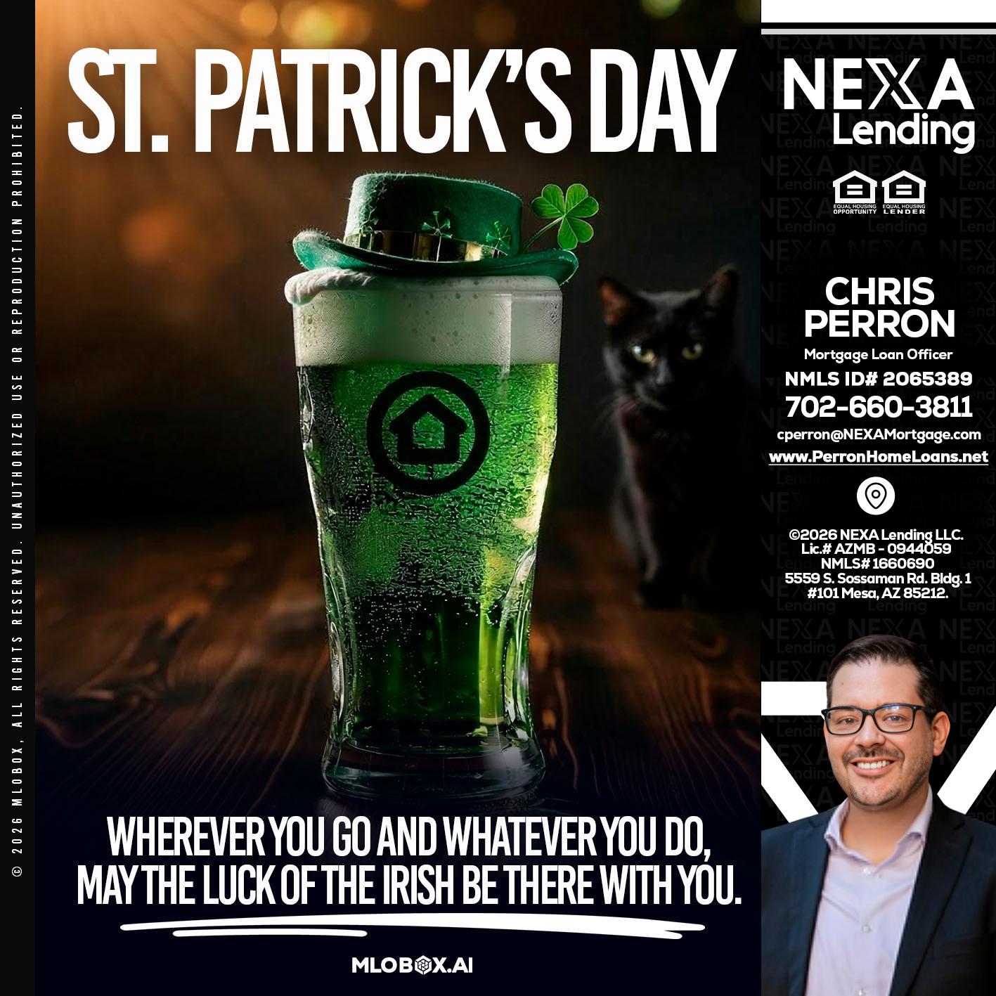 st. Patricks day - Chris Perron -Mortgage Loan Officer