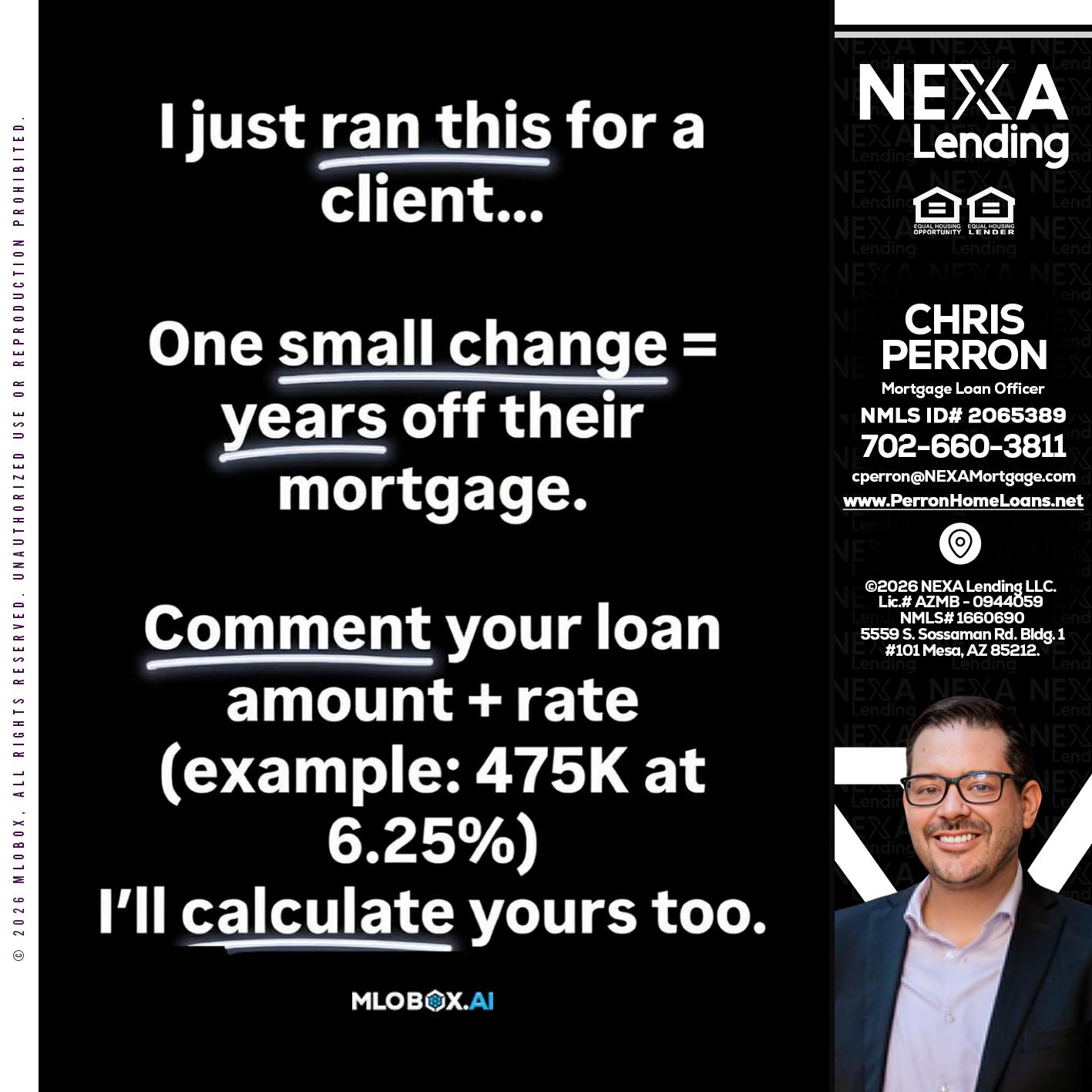 I JUST RAN - Chris Perron -Mortgage Loan Officer