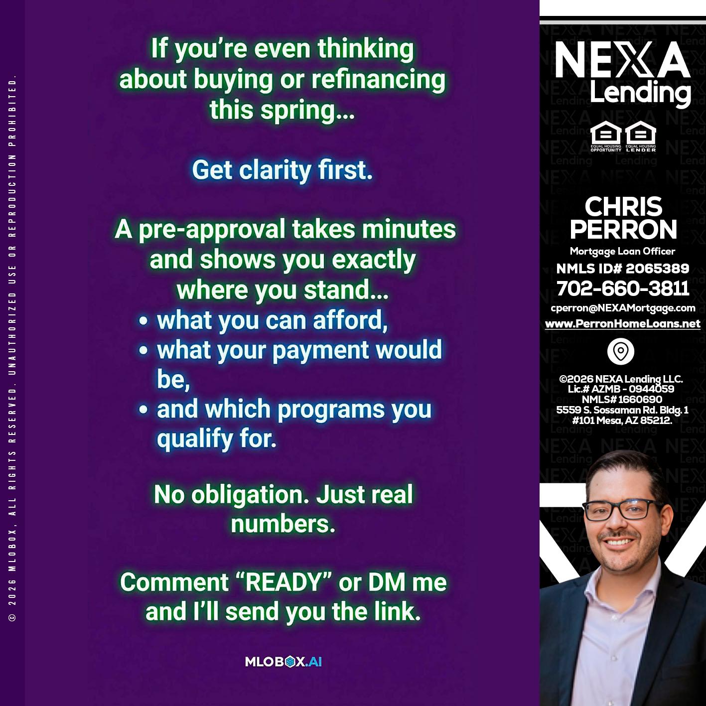 IF YOU THINKING - Chris Perron -Mortgage Loan Officer