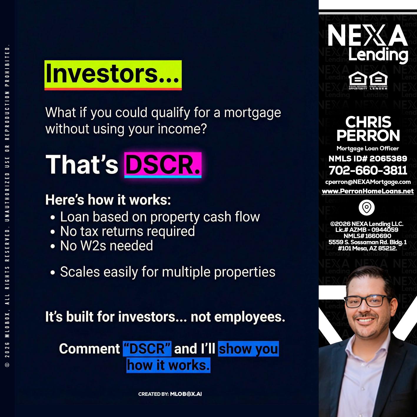 INVESTORS - Chris Perron -Mortgage Loan Officer