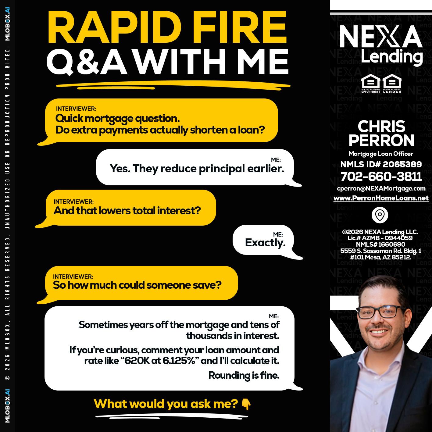 RAPID FIRE QA - Chris Perron -Mortgage Loan Officer