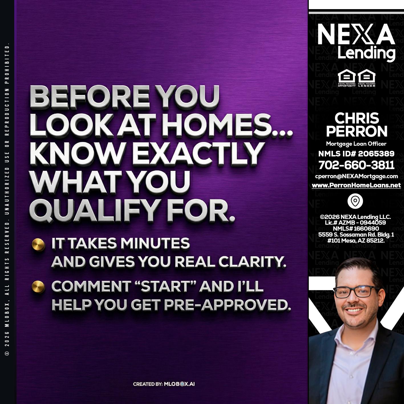 BEFORE YOU - Chris Perron -Mortgage Loan Officer