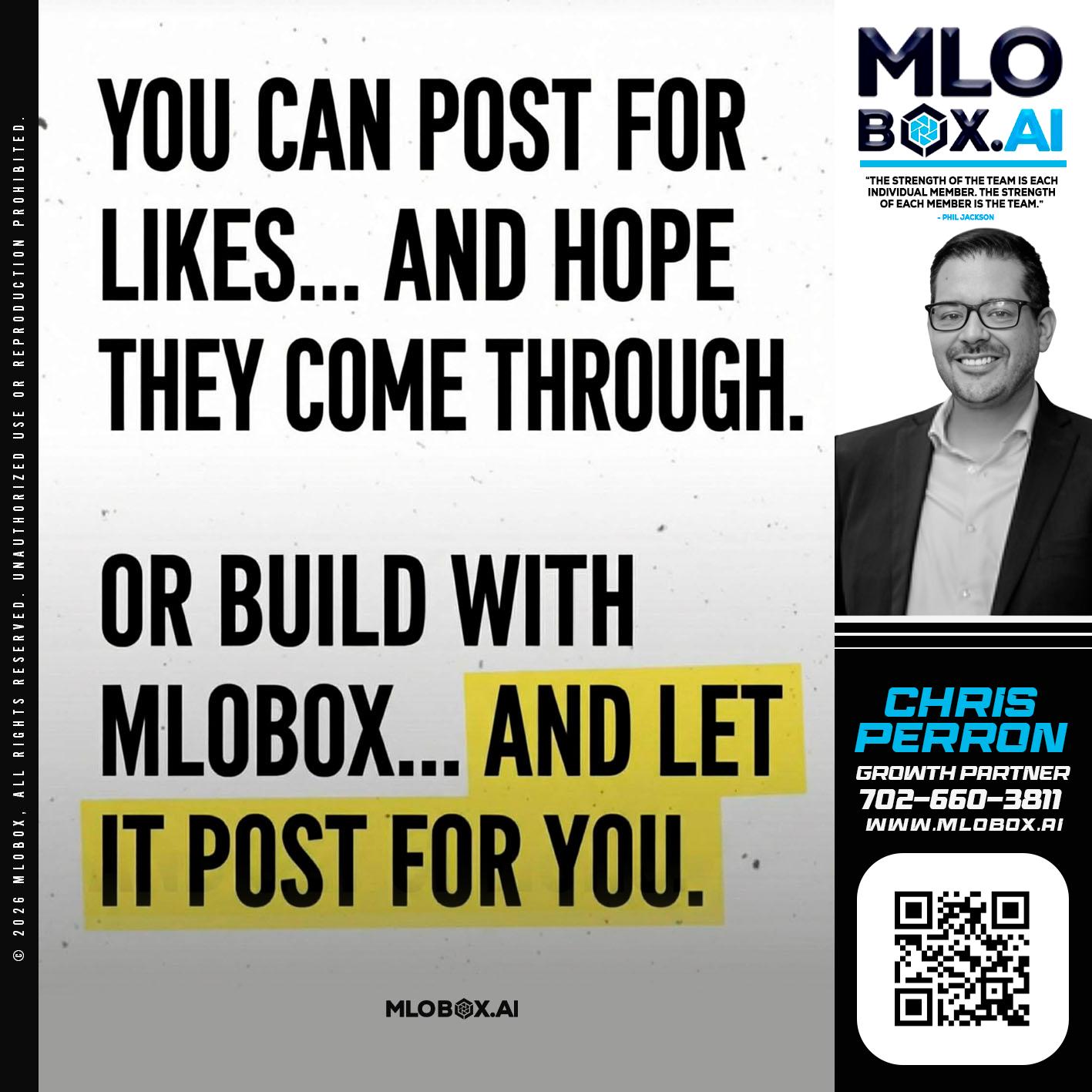 you can post - Chris Perron -Mortgage Loan Officer