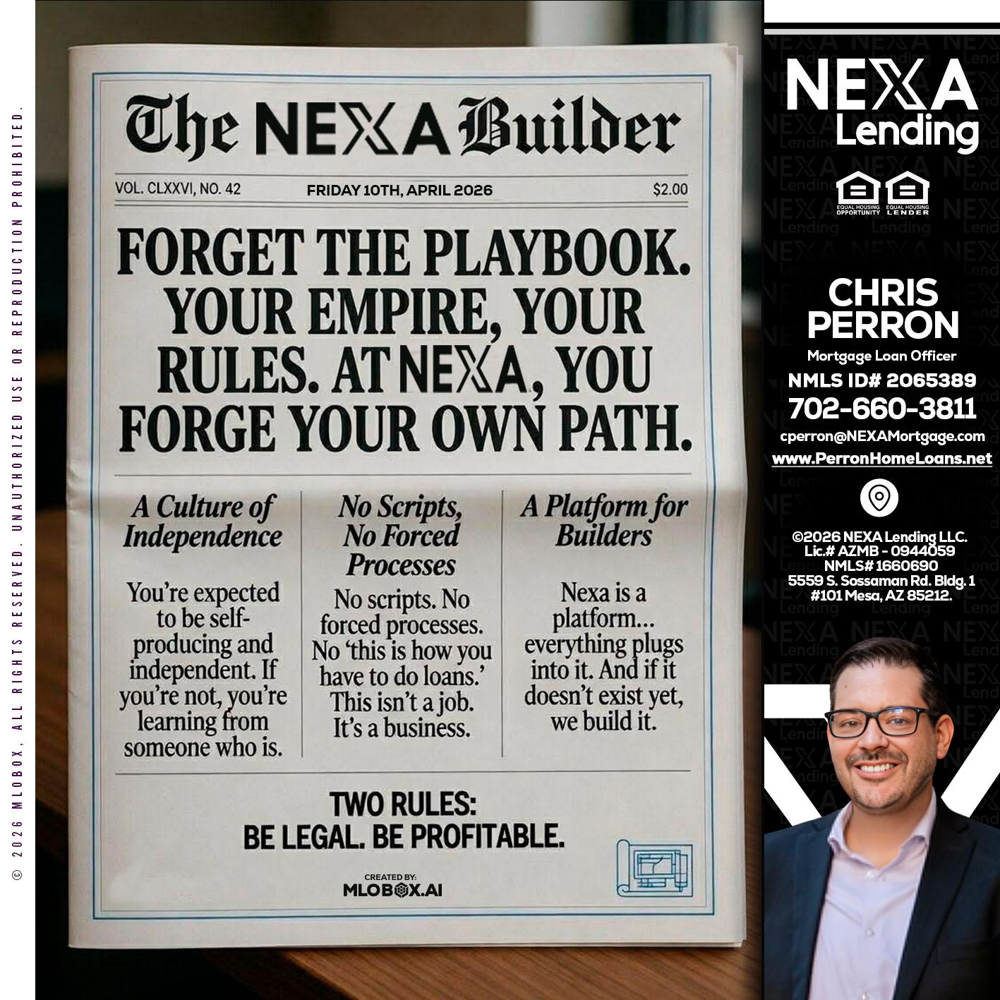 THE NEXA BUILDER - Chris Perron -Mortgage Loan Officer