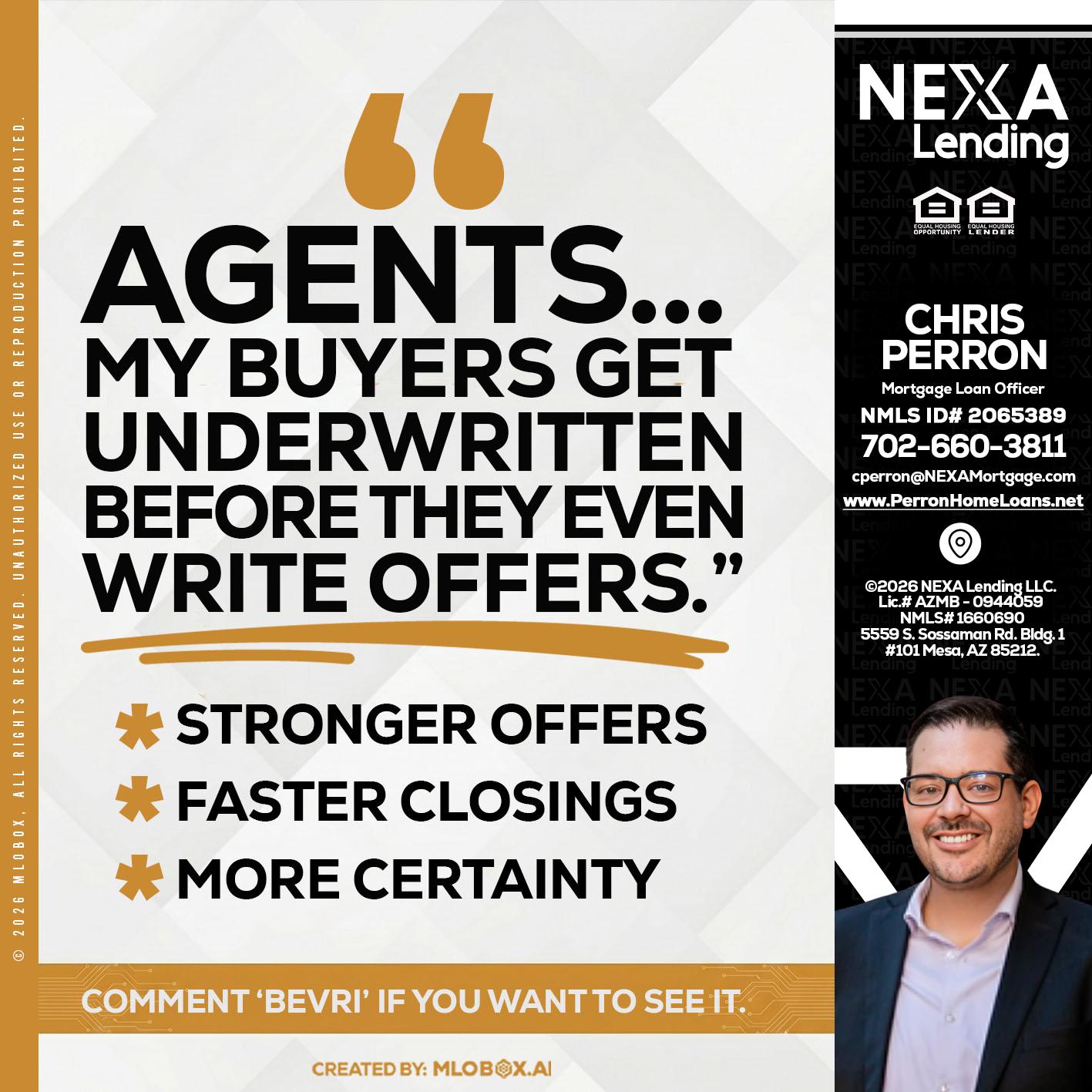 agents - Chris Perron -Mortgage Loan Officer