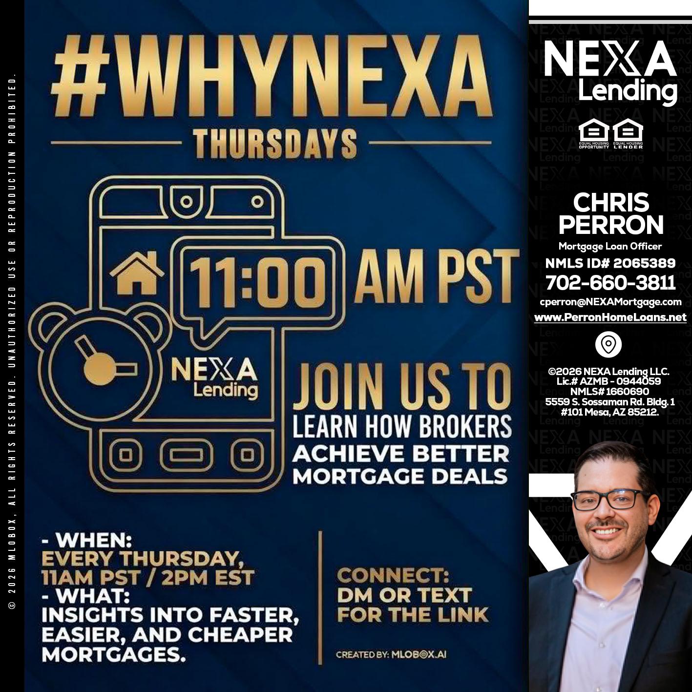 WHY NEXA THURDAYS - Chris Perron -Mortgage Loan Officer