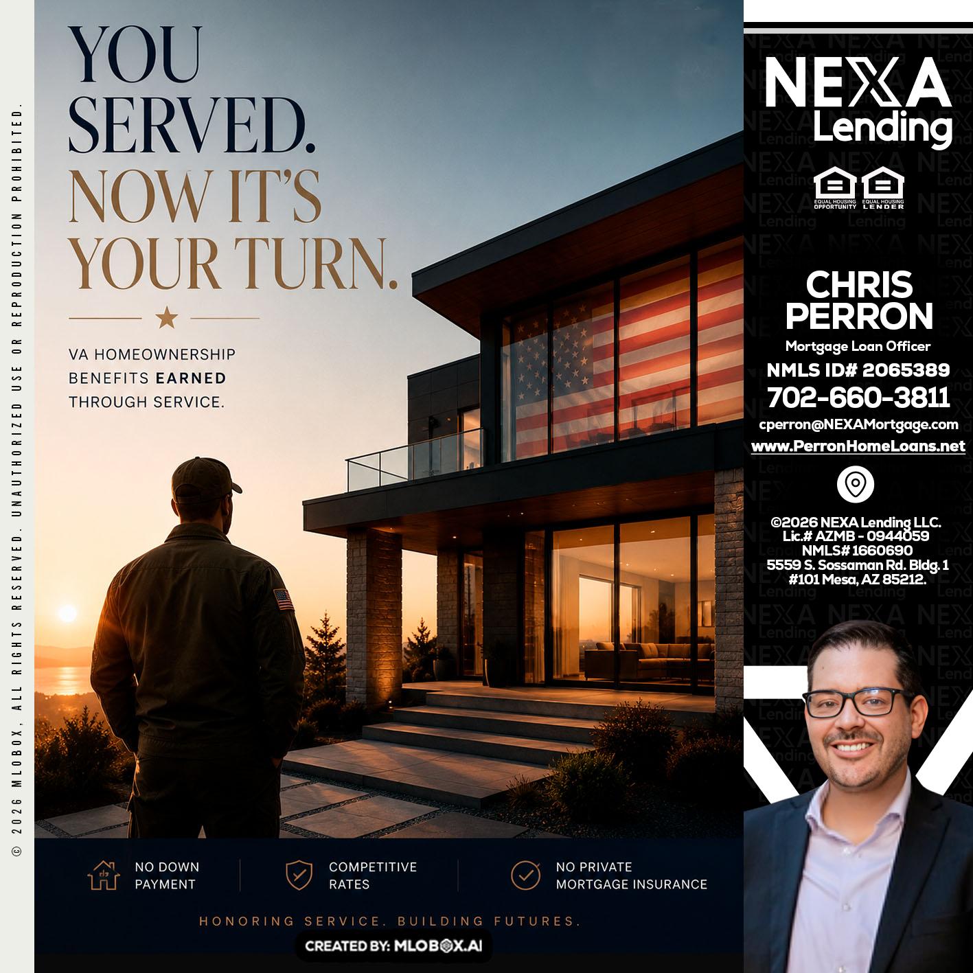 YOU SERVED - Chris Perron -Mortgage Loan Officer
