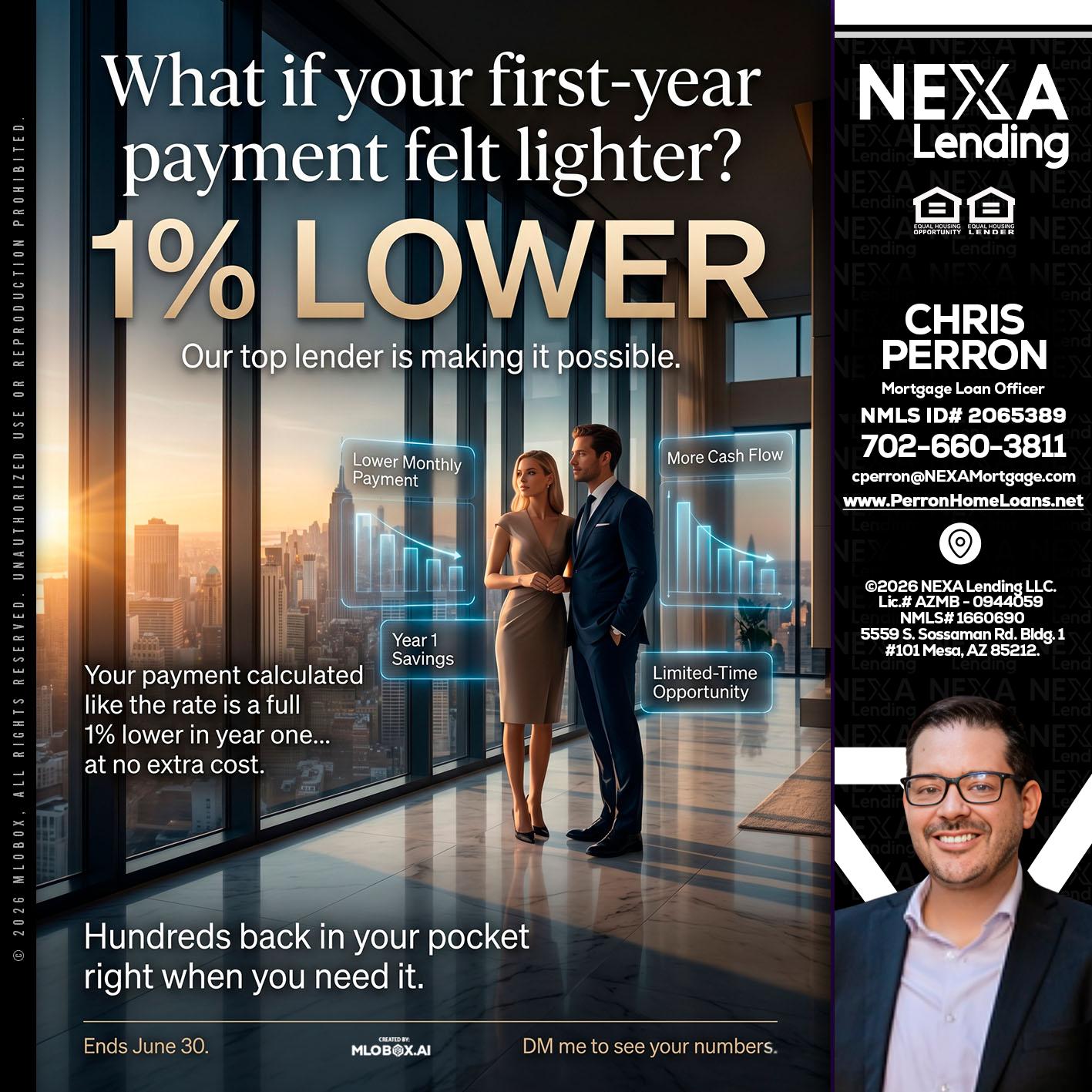 1% LOWER - Chris Perron -Mortgage Loan Officer
