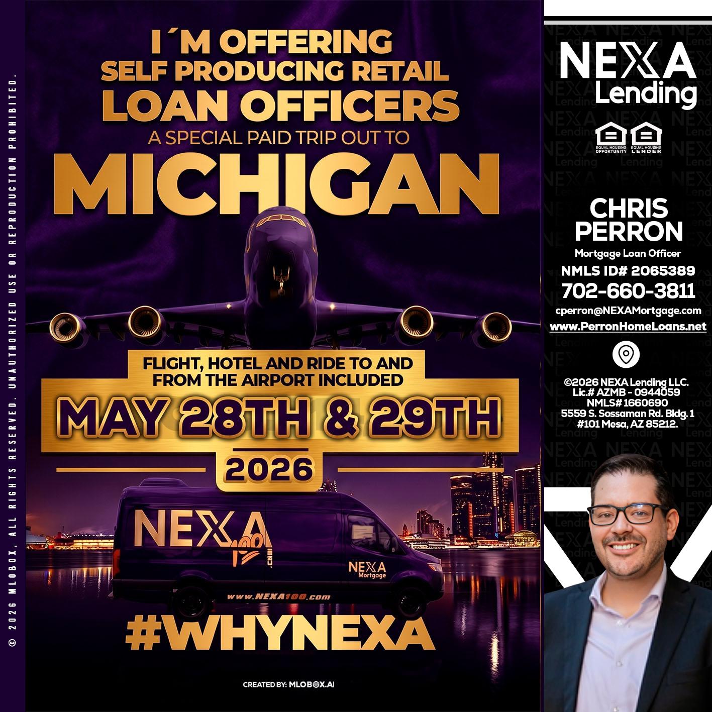 MICHIGAN - Chris Perron -Mortgage Loan Officer