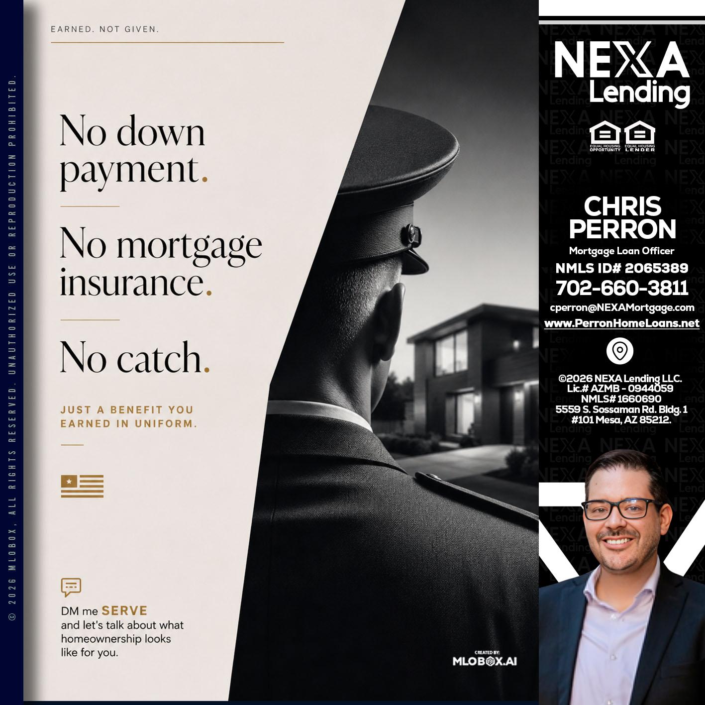 NO DOWN PAYMENT - Chris Perron -Mortgage Loan Officer