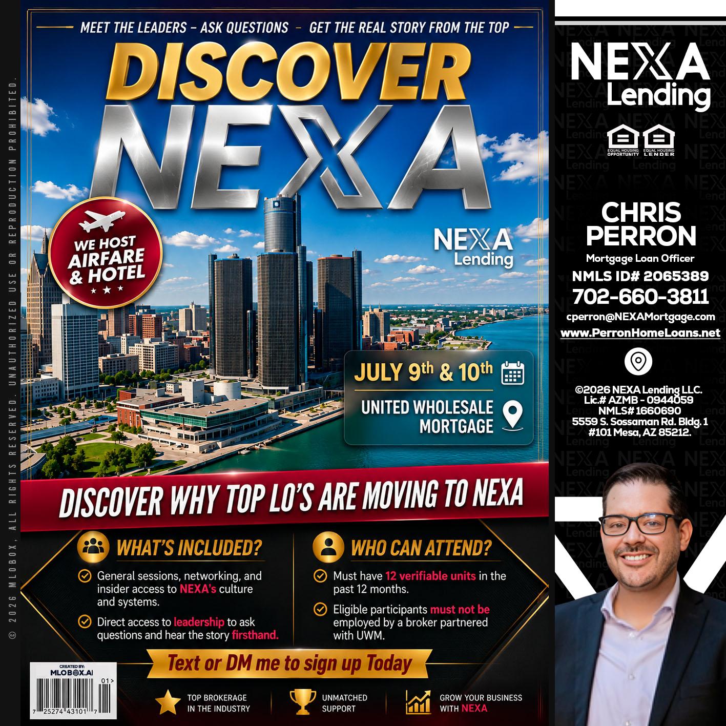 DISCOVER NEXA - Chris Perron -Mortgage Loan Officer