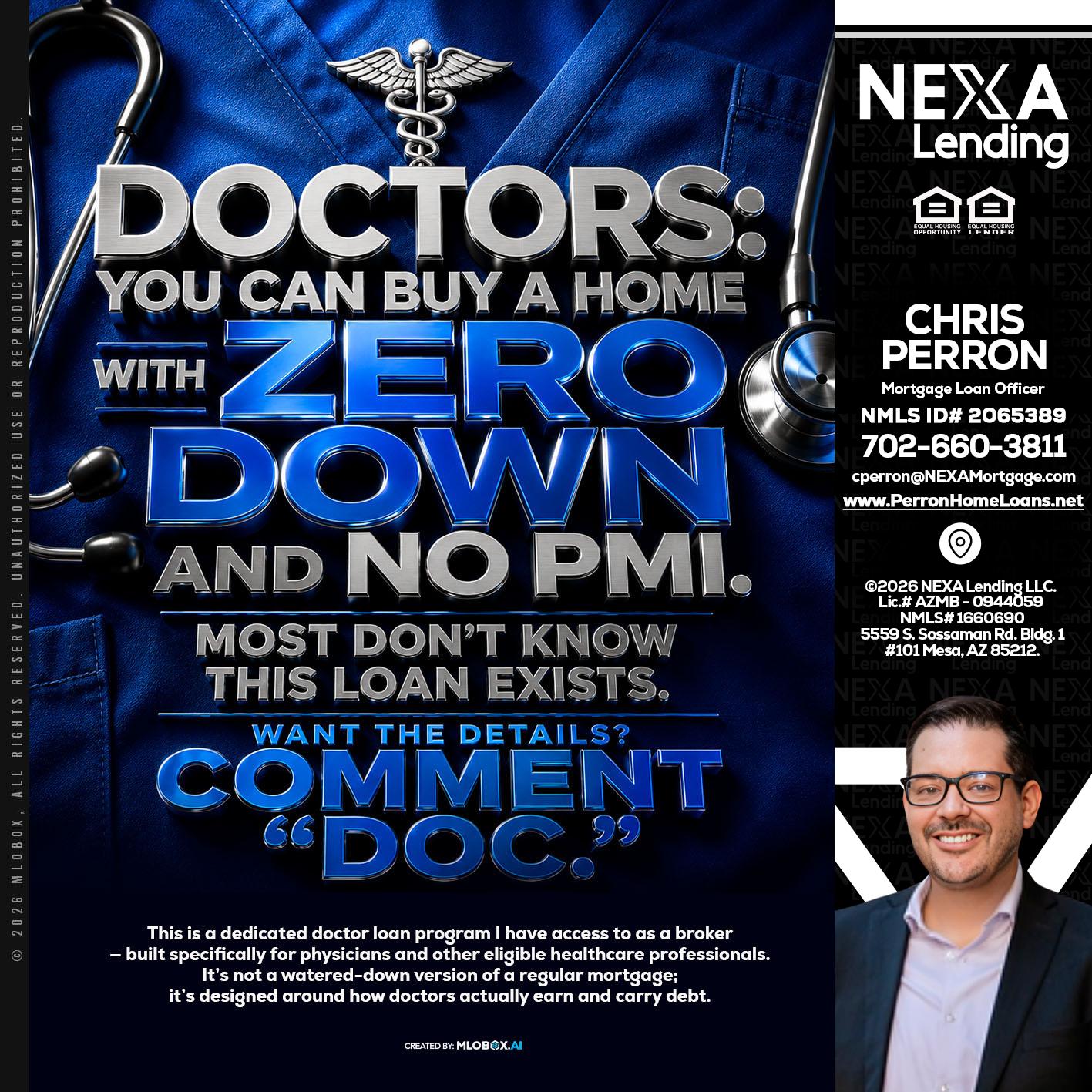 DOCTORS YOU CAN BUY - Chris Perron -Mortgage Loan Officer