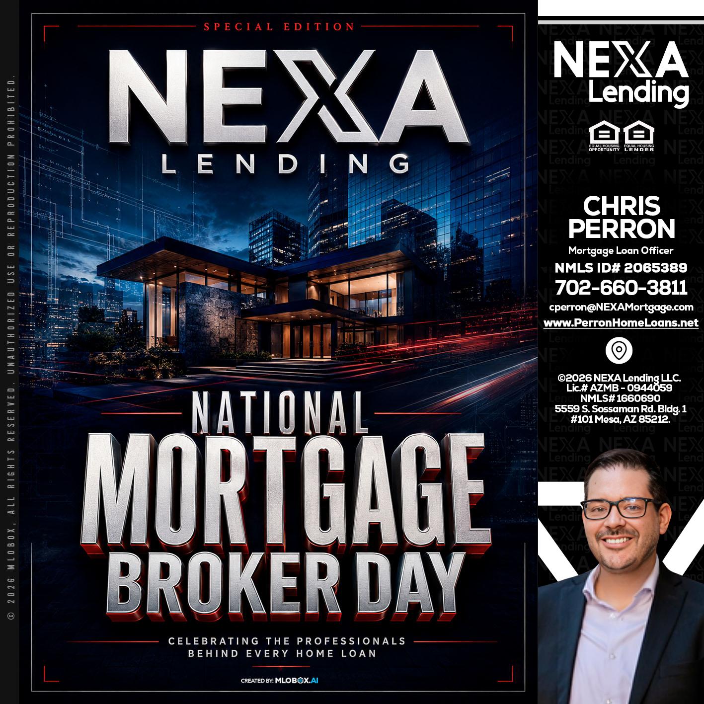 NATIONAL MORTGAGE BROKER DAY - Chris Perron -Mortgage Loan Officer