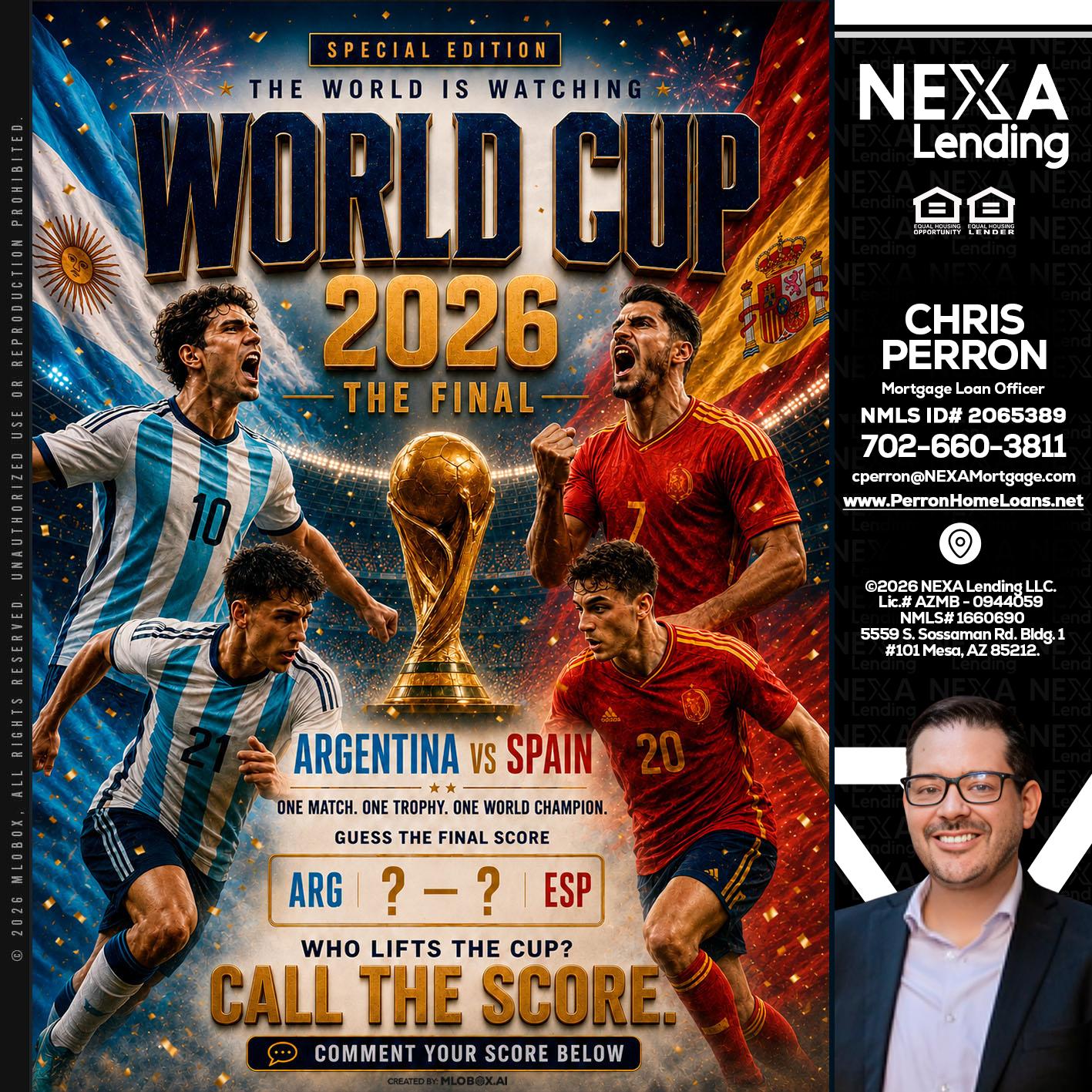 World Cup 2026 finals - Chris Perron -Mortgage Loan Officer