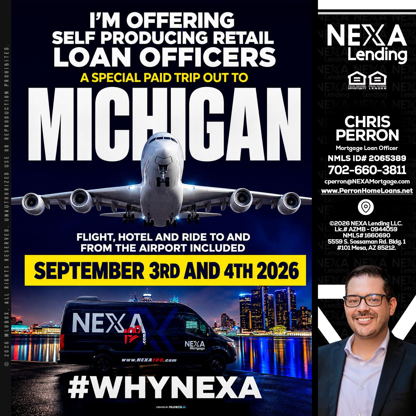 MICHIGAN - Chris Perron -Mortgage Loan Officer