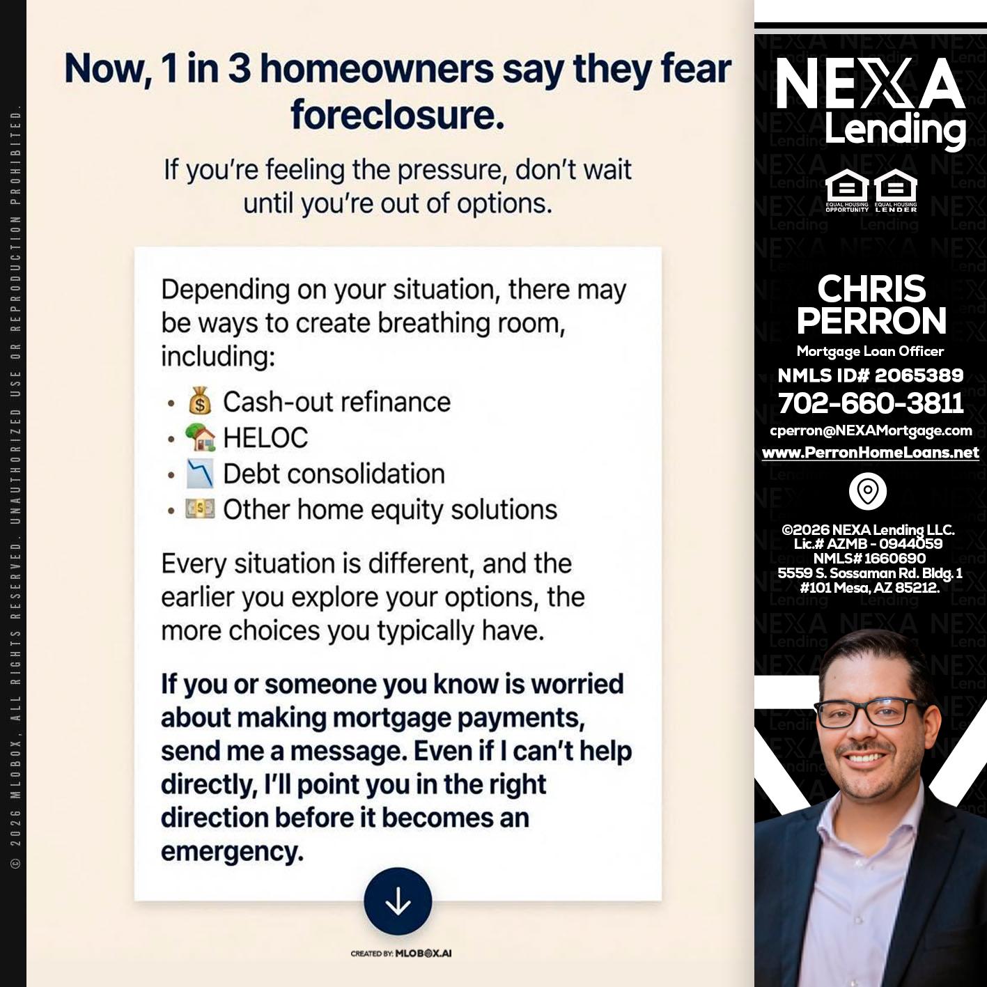 NOW, 1 IN 3 - Chris Perron -Mortgage Loan Officer